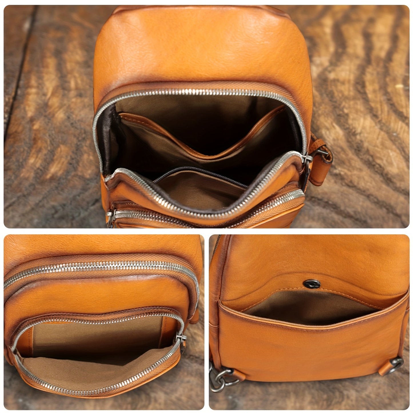 Classic Unisex Leather Sling Bags - Mini Messenger