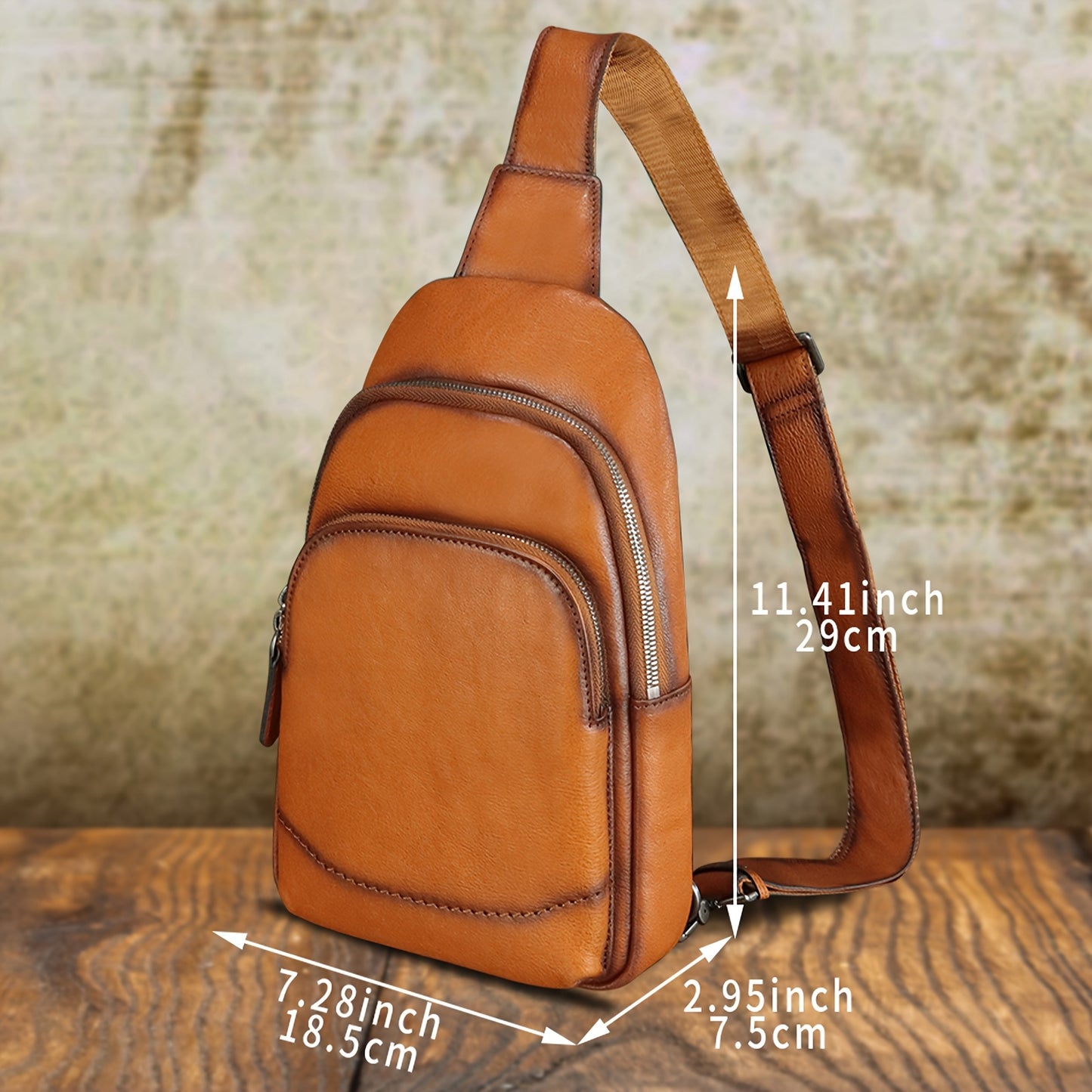 Classic Unisex Leather Sling Bags - Mini Messenger