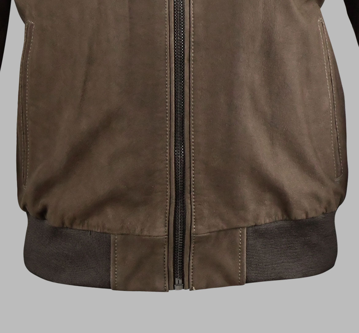 Brown Suede Leather Jacket For Men