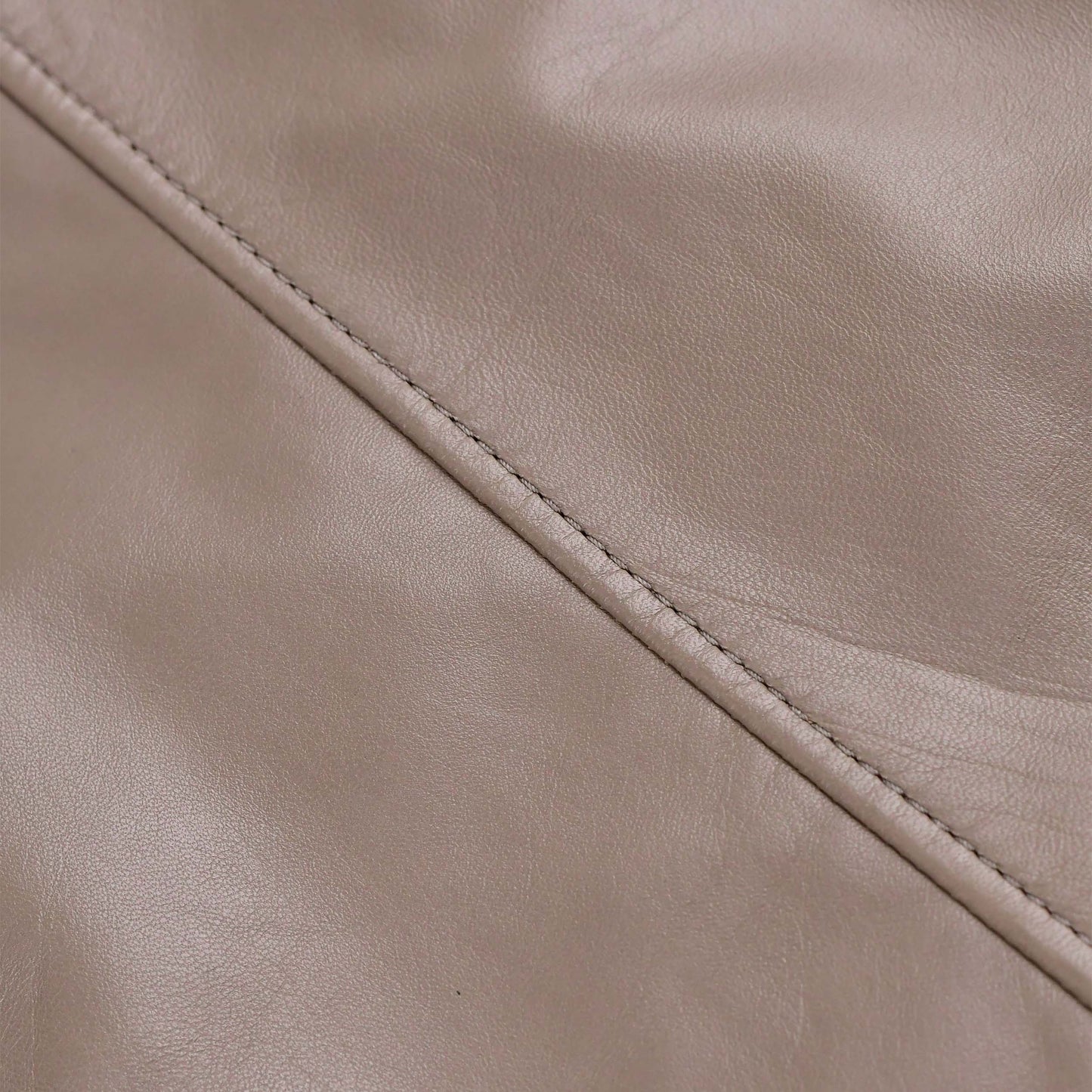Mens Beige Leather Biker Jacket