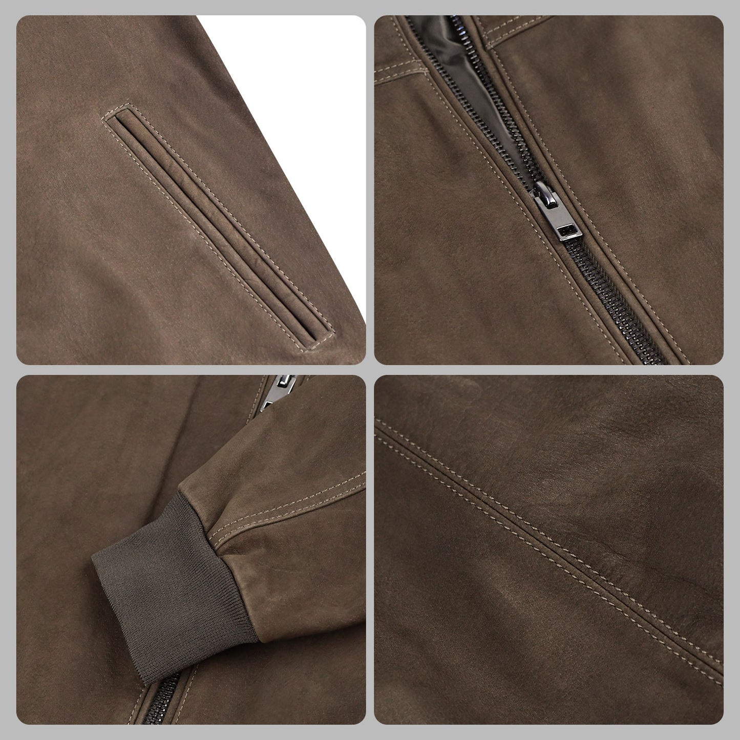 Brown Suede Leather Jacket For Men