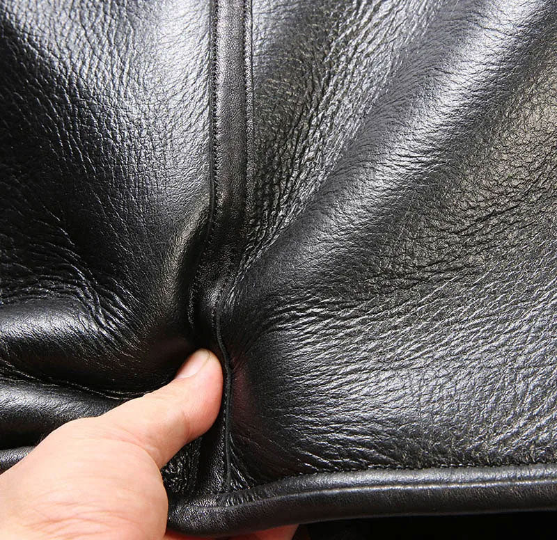 Black Leather Fashion Vest For Men