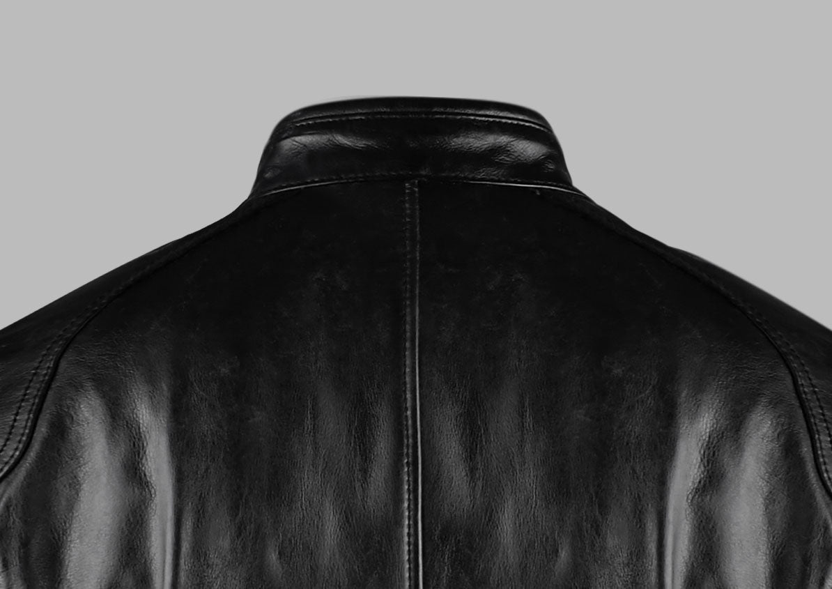 Classic Black Leather Motorcycle Leather Jacket