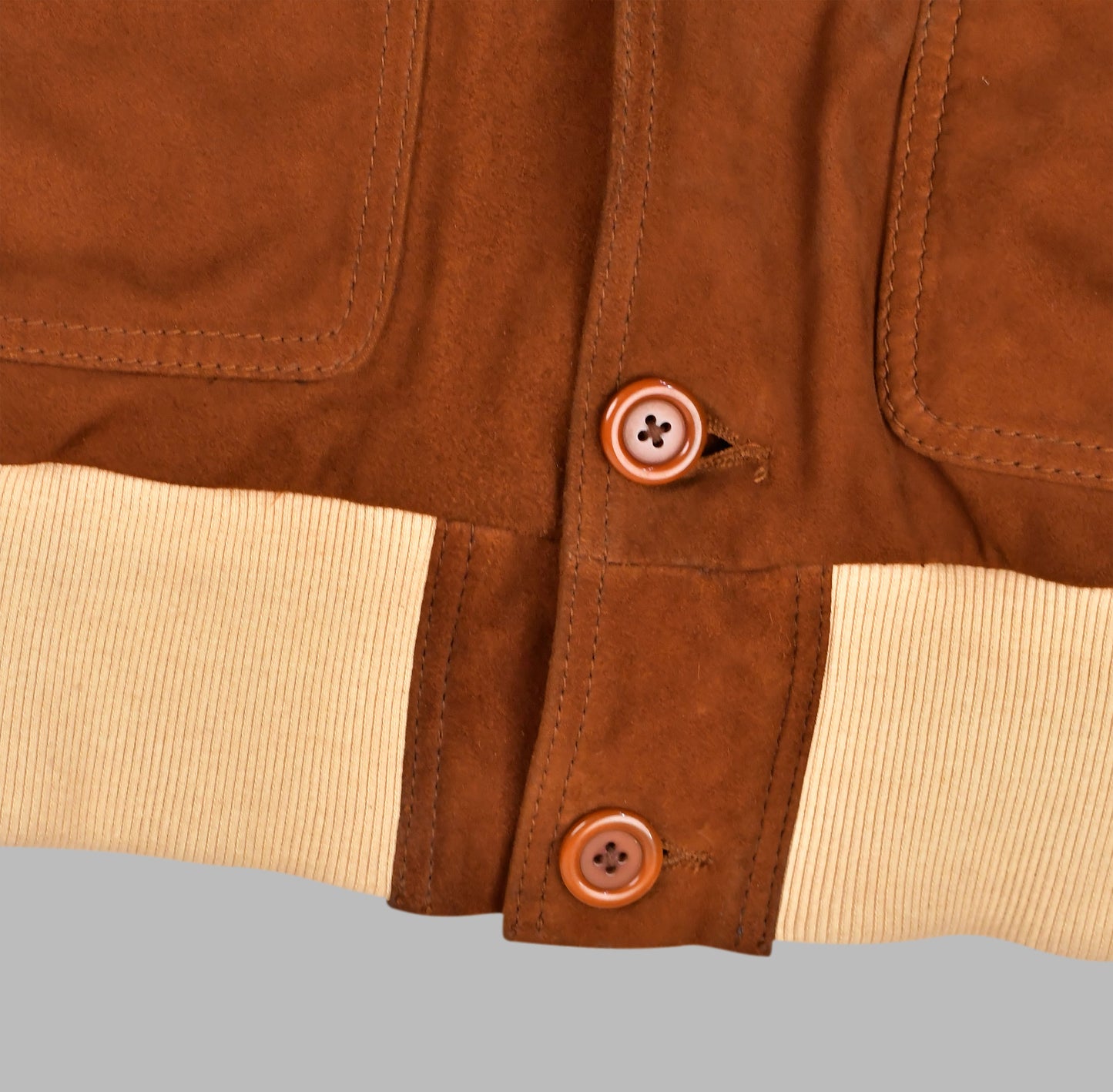 Brown Suede Bomber Jacket