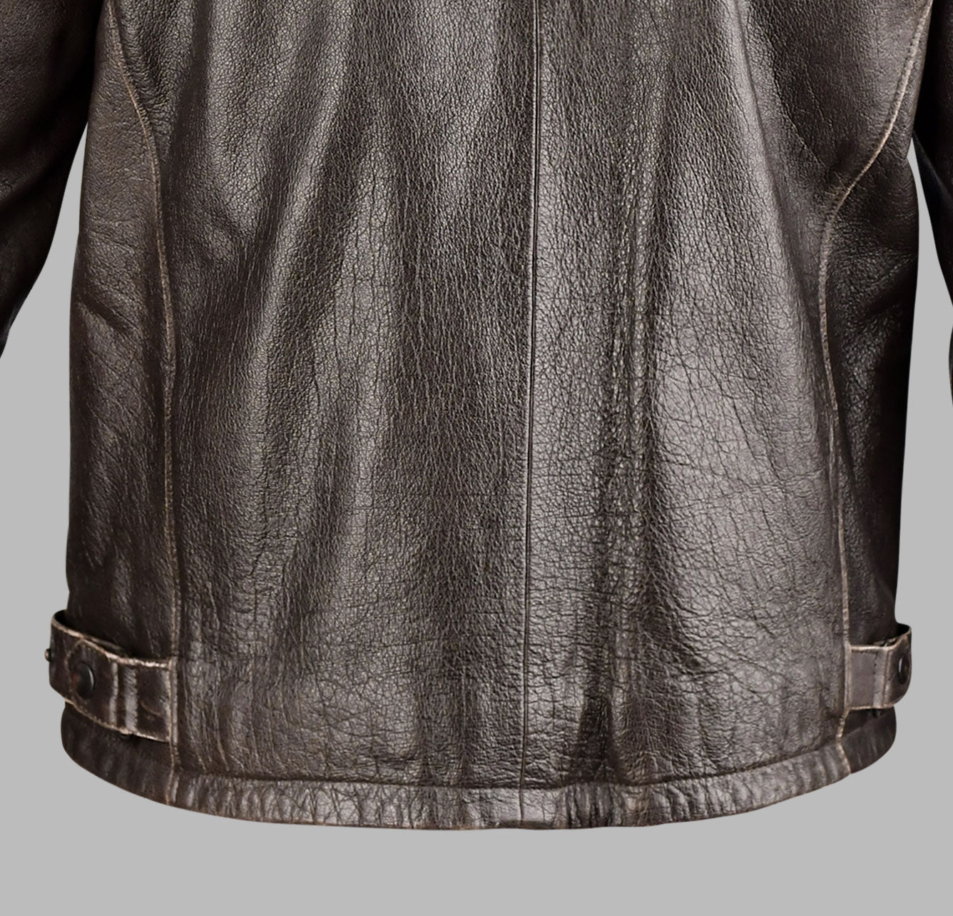 Dark Brown Vintage Leather Biker Jacket