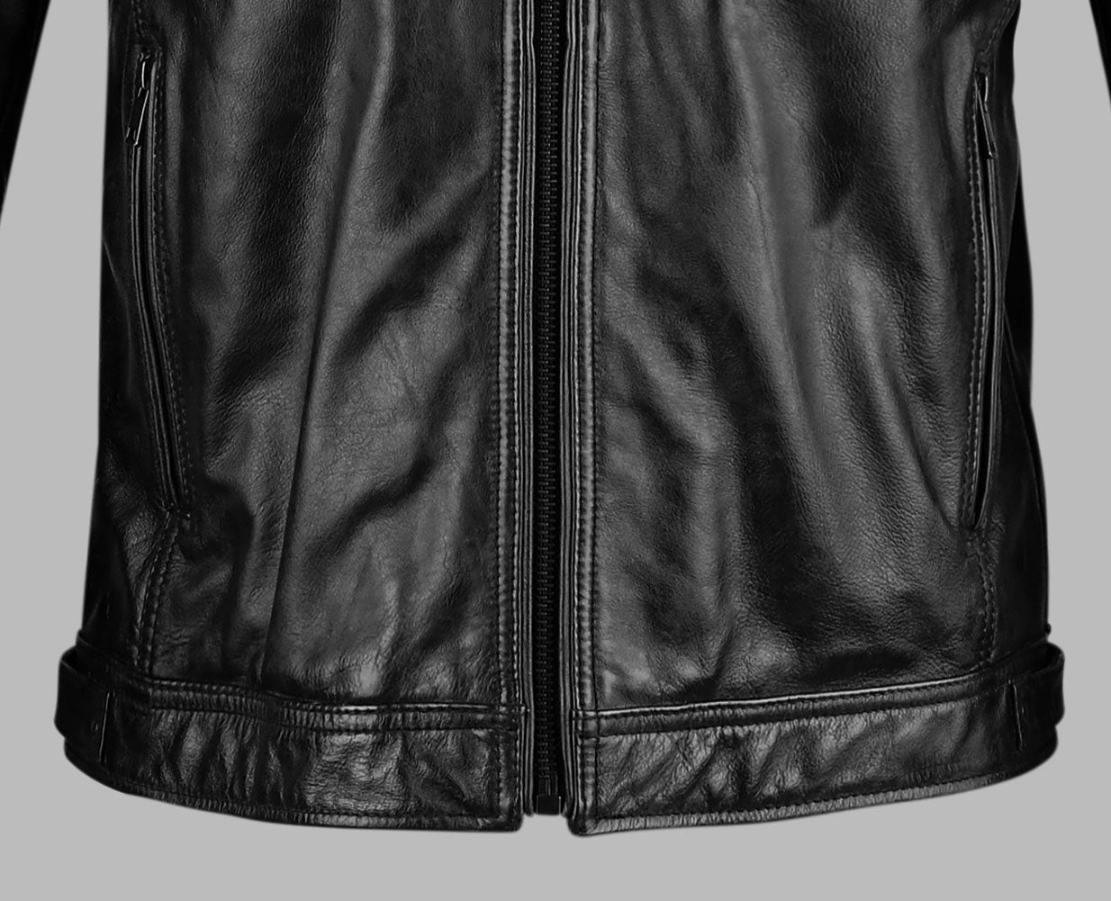 Classic Black Leather Motorcycle Leather Jacket