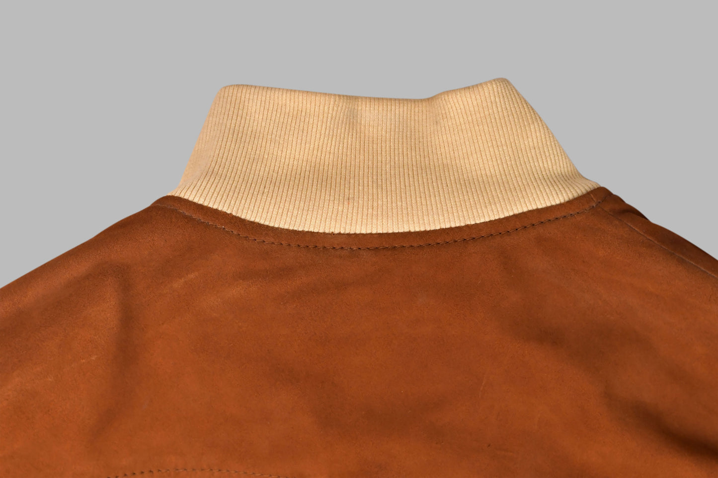 Brown Suede Bomber Jacket