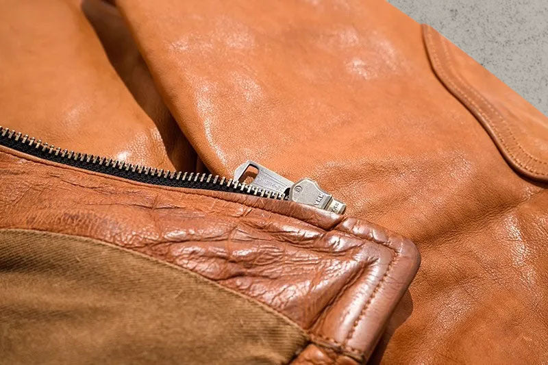 Japanese Vintage Brown Biker Leather Jacket