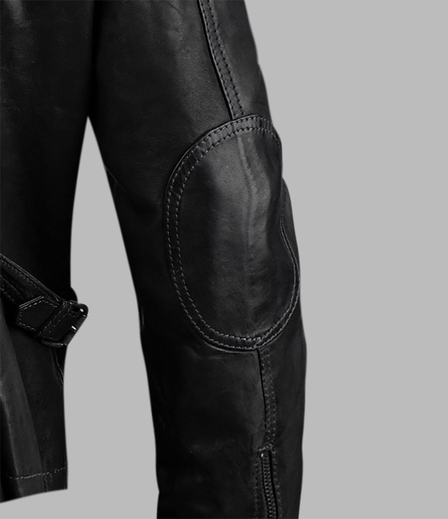 Black Real Leather Biker Jacket