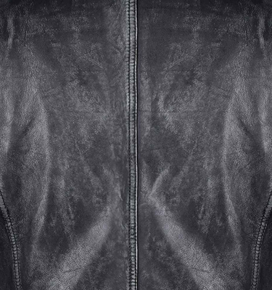 Mens Aviator Black Long Leather Jacket