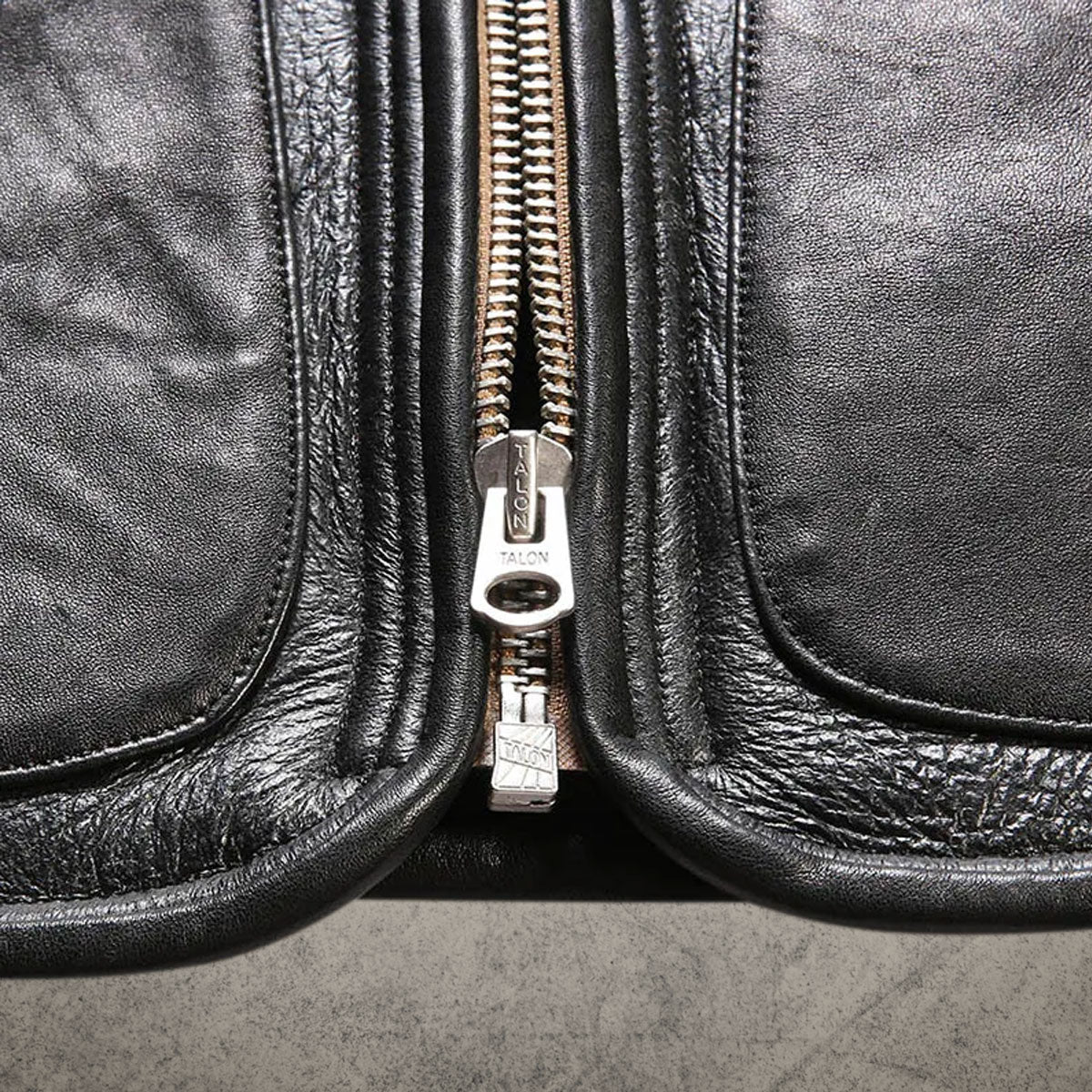 Black Leather Fashion Vest For Men