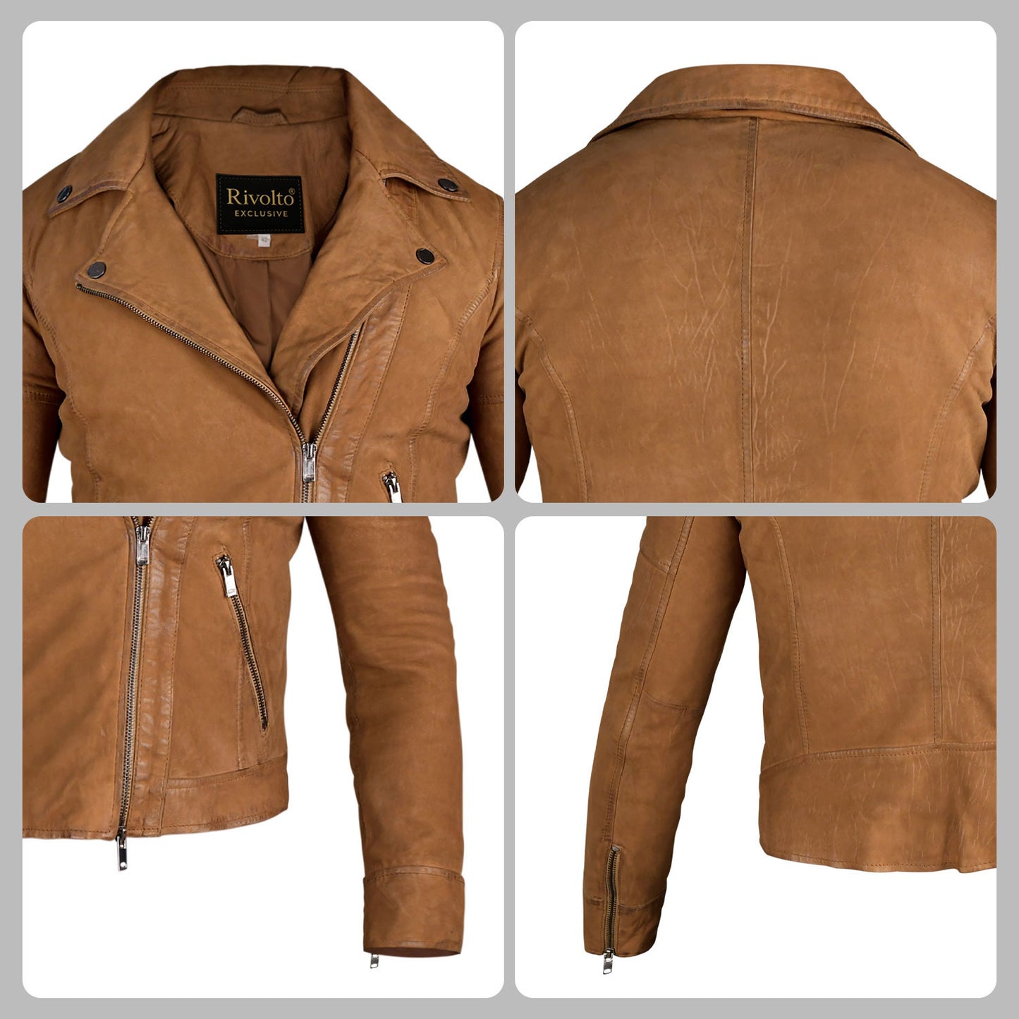 Light Tan Leather Jacket - Biker Jacket For Mens