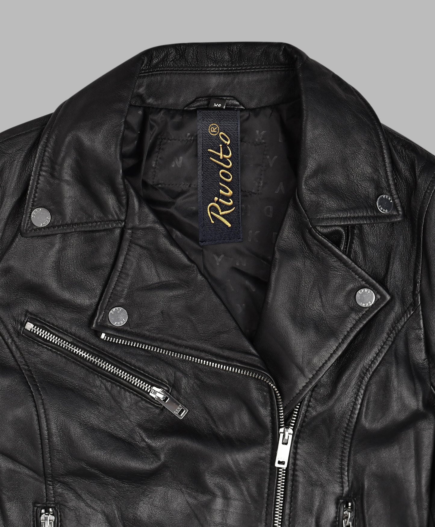 Black Leather Motorcycle Jacket For Men