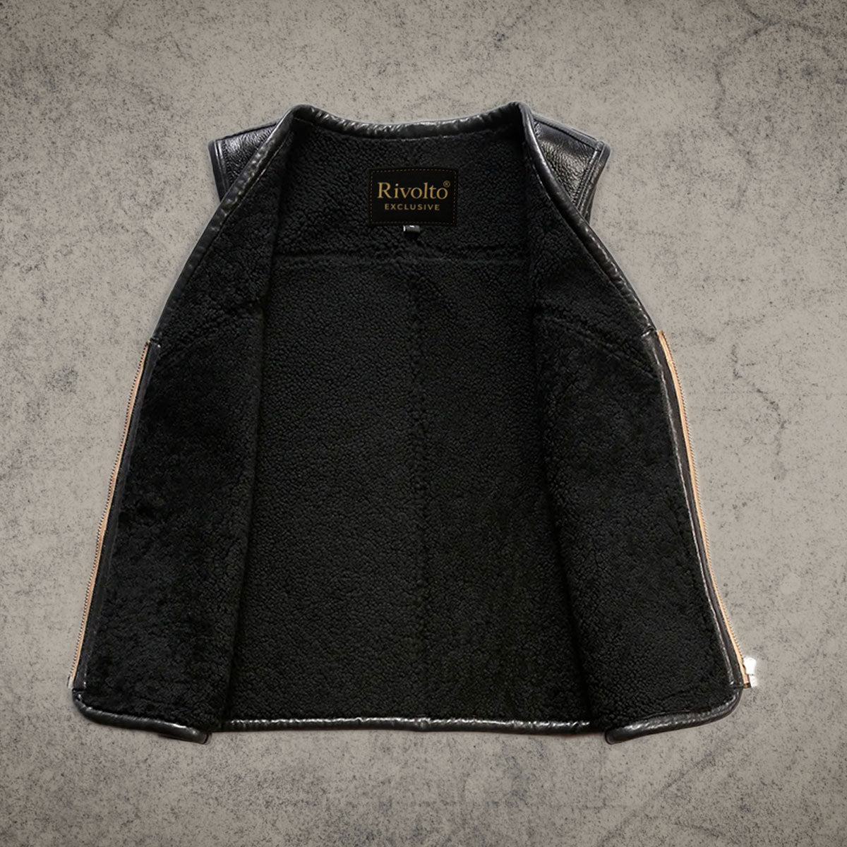 Black Leather Fashion Vest For Womens