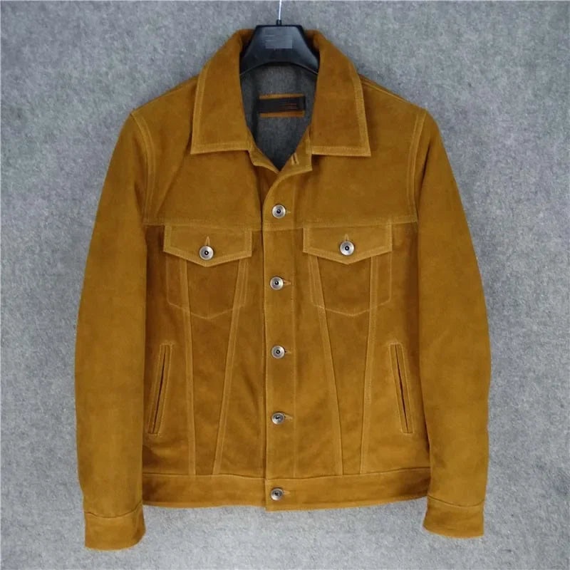 Mens Suede Leather Jacket - 3 Colors Available
