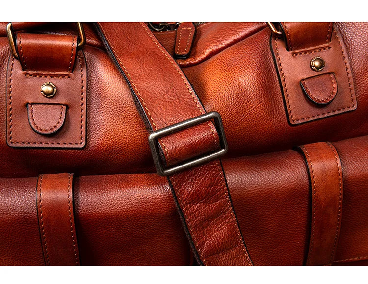 Large Capacity Leather Business Travel Bag