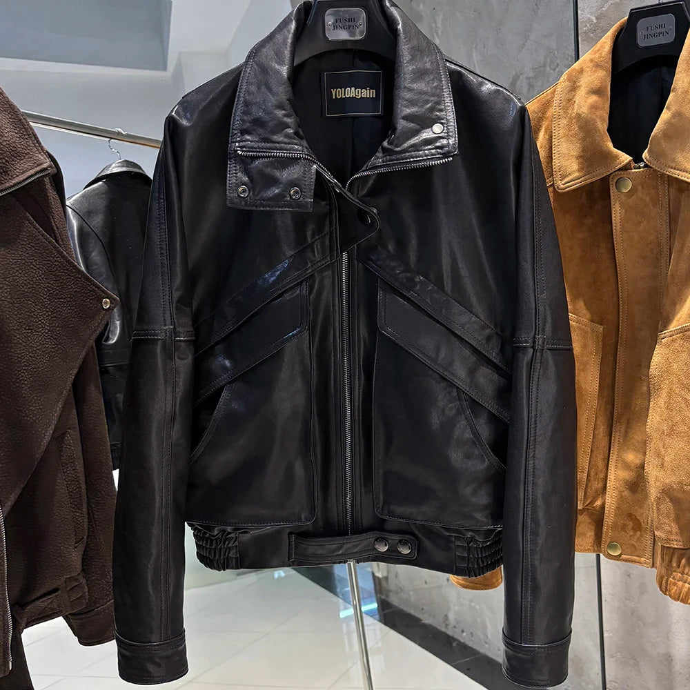 Suede Jacket Women Real Leather Jacket
