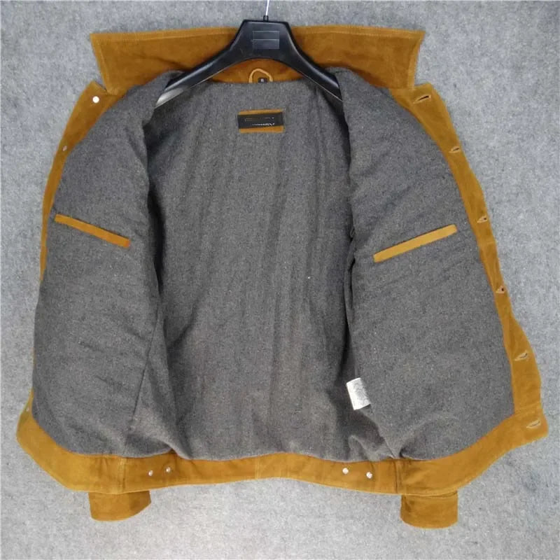 Mens Suede Leather Jacket - 3 Colors Available