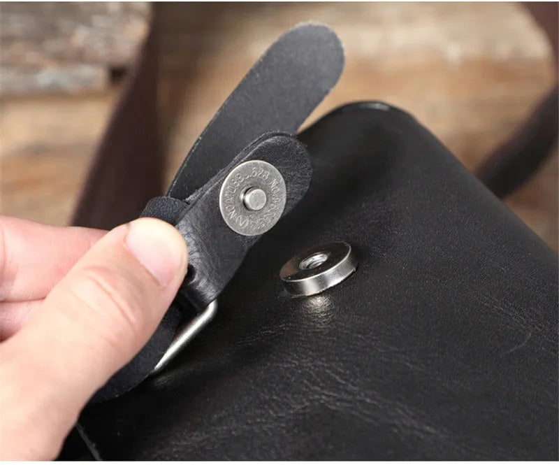 Ultra Soft Black Leather Laptop Bags For Men