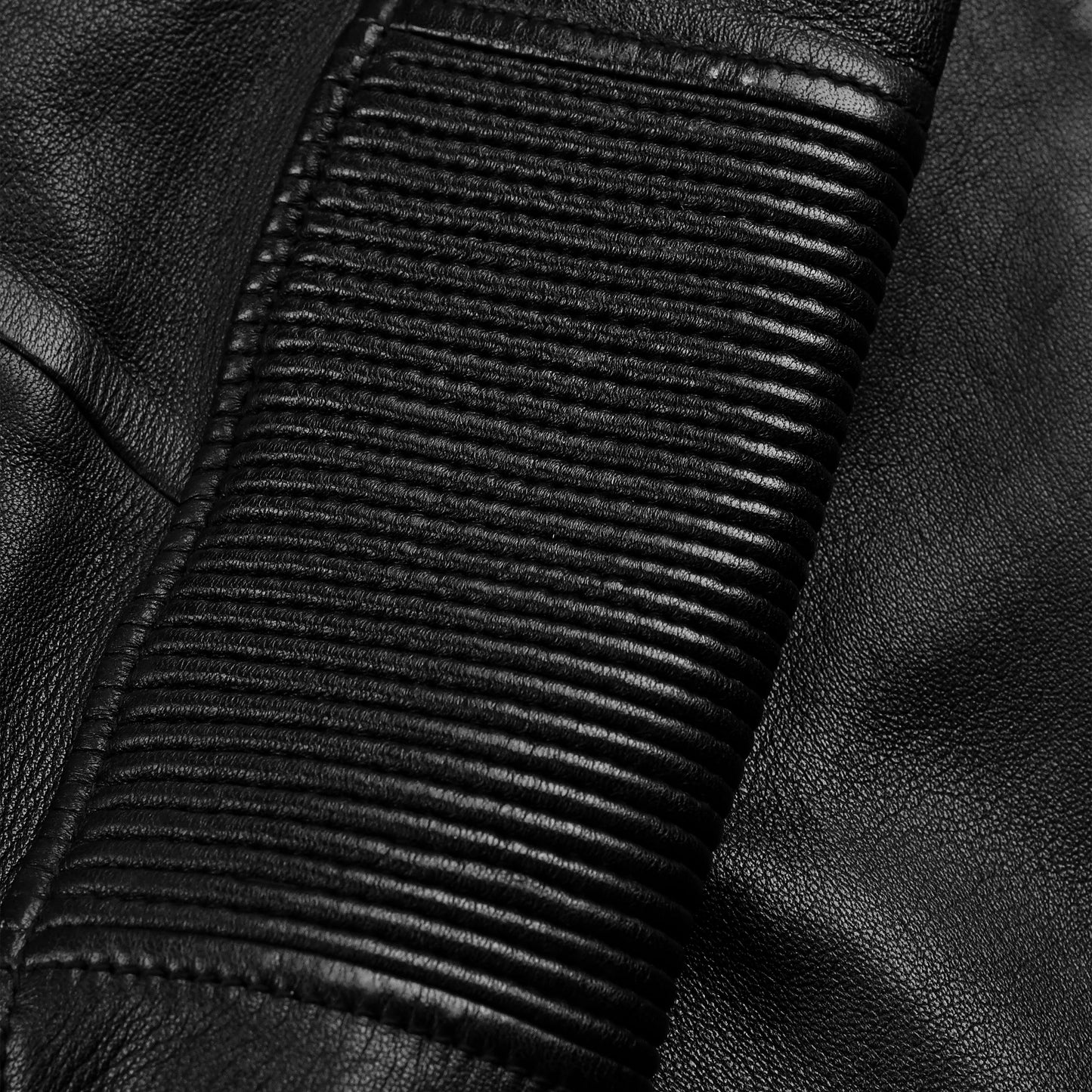 Quilted Black Leather Motorcycle Leather Jacket