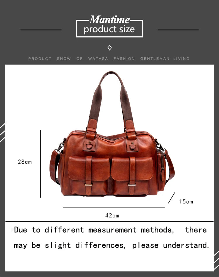 Large Capacity Leather Business Travel Bag