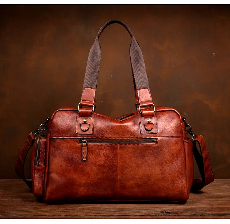 Large Capacity Leather Business Travel Bag
