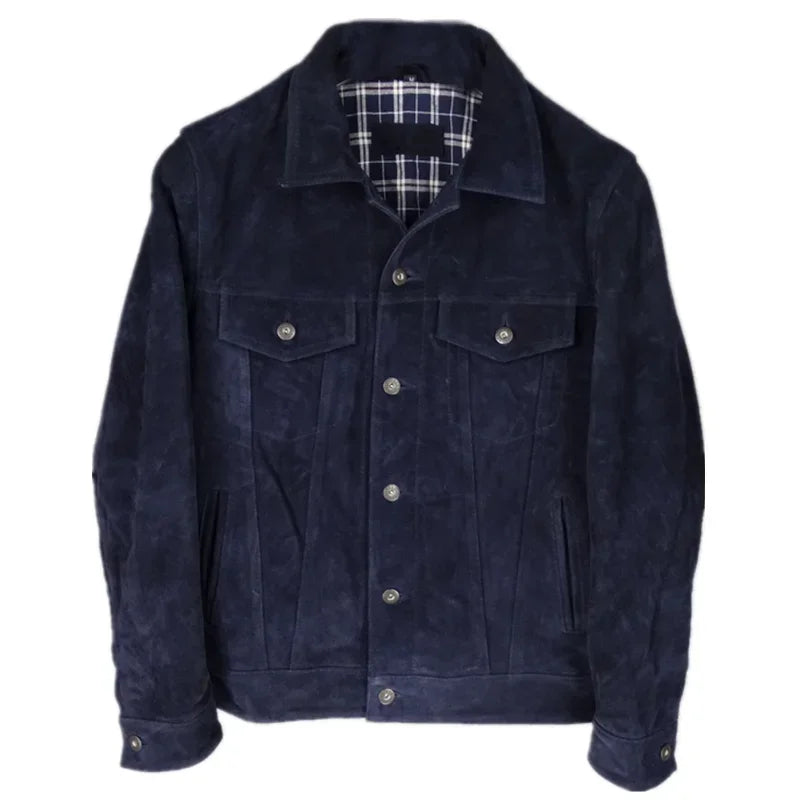Mens Suede Leather Jacket - 3 Colors Available