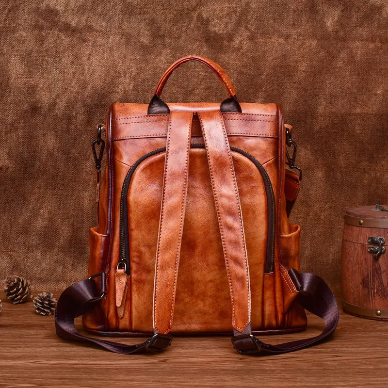 Vintage Large Capacity Woman Travel Backpack