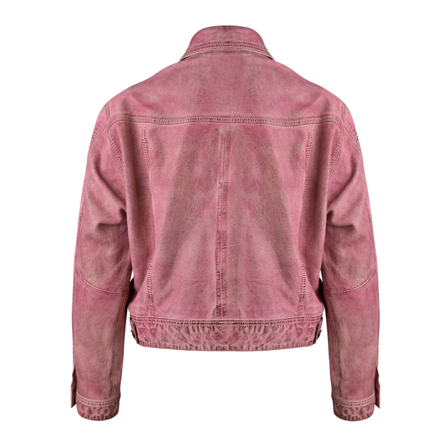 Waxed Purple Fashion Leather Jacket For Womens