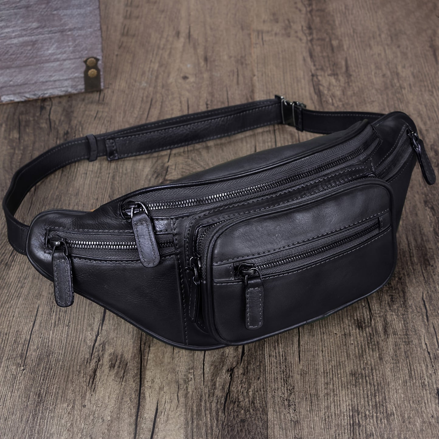 Vintage Leather Waist Bag For Mens And Women