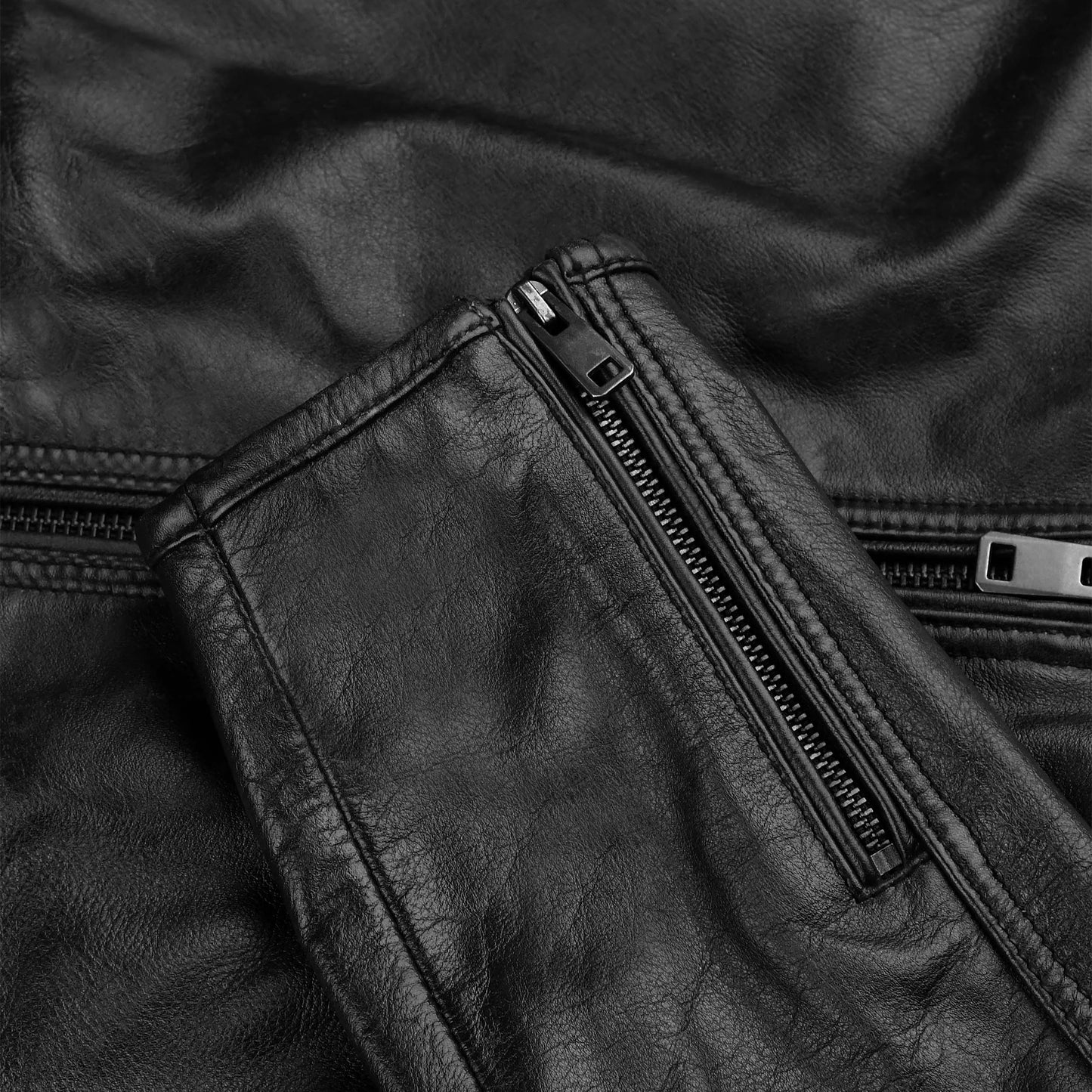 Classic Black Leather Motorcycle Leather Jacket