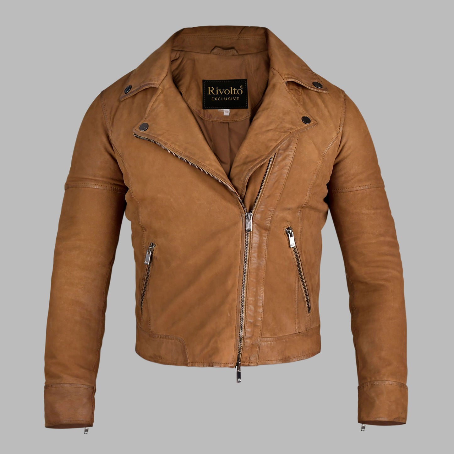 Light Tan Leather Jacket - Biker Jacket For Mens