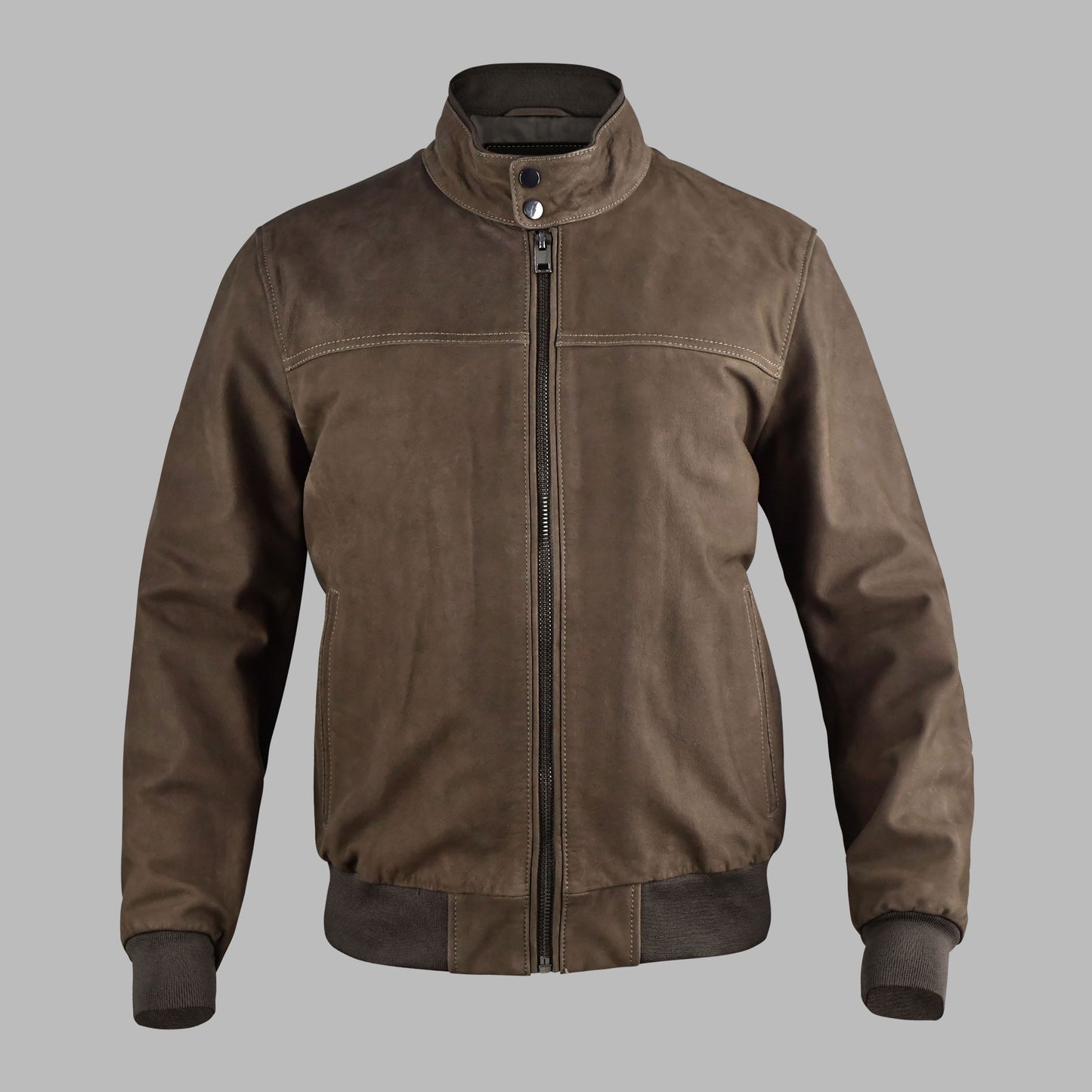 Brown Suede Leather Jacket For Men