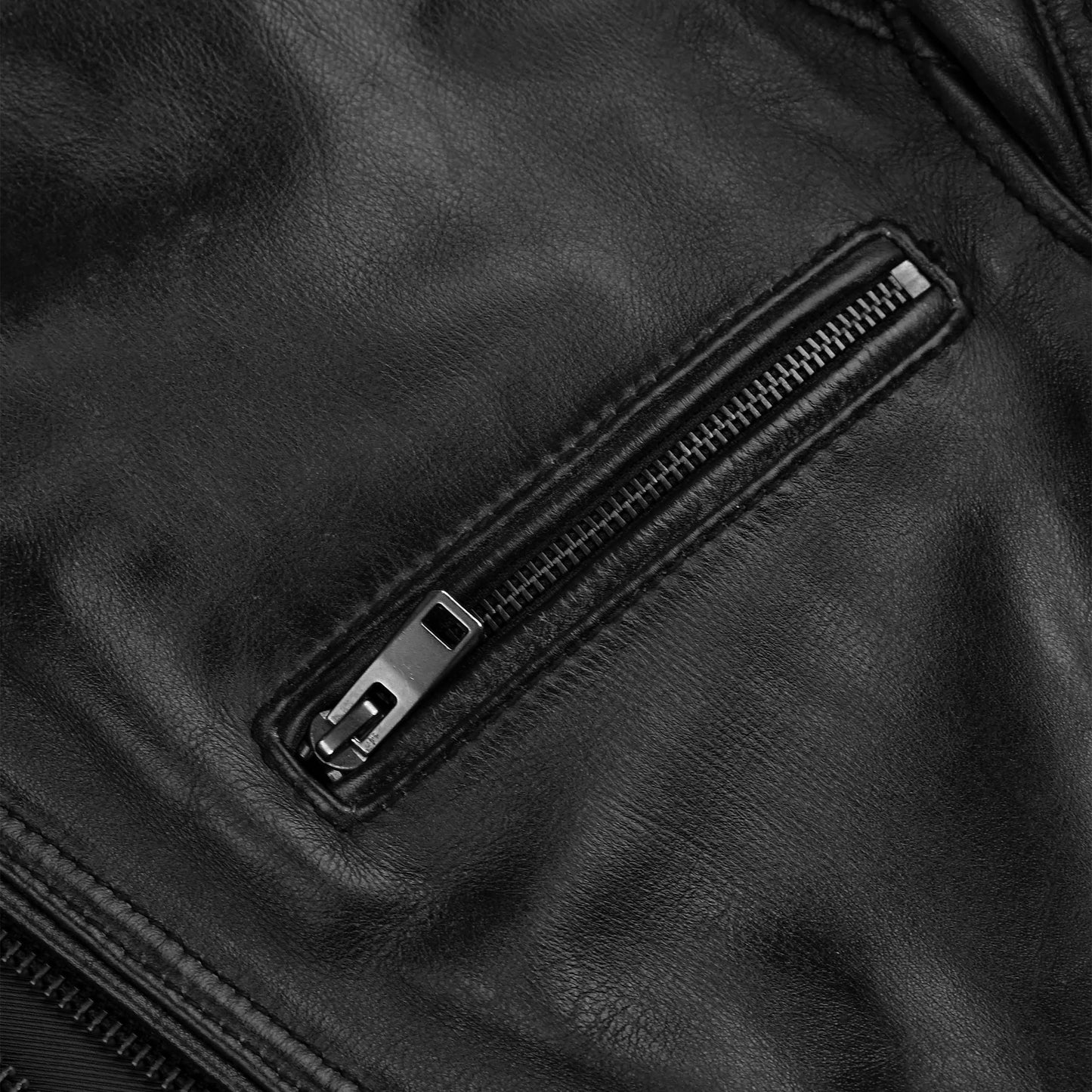 Classic Black Leather Motorcycle Leather Jacket