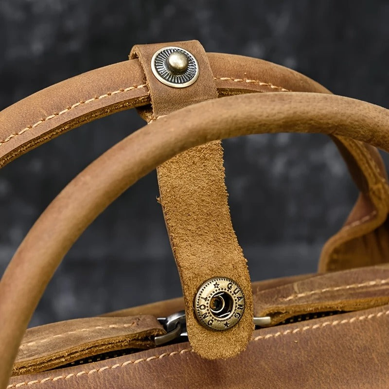 Top Layer Mens Leather Laptop Shoulder Bag