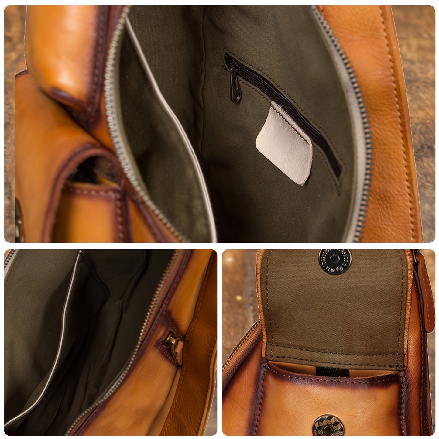 Handcrafted Unisex Leather Sling Bagb - Outdoor Shoulder Bag
