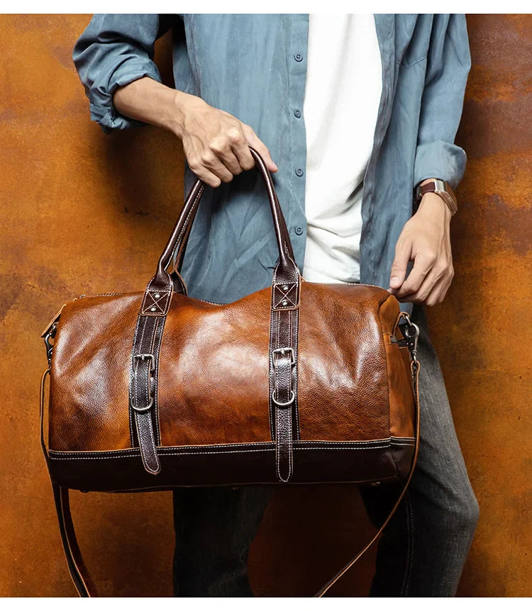 Men Leather Duffle Bags