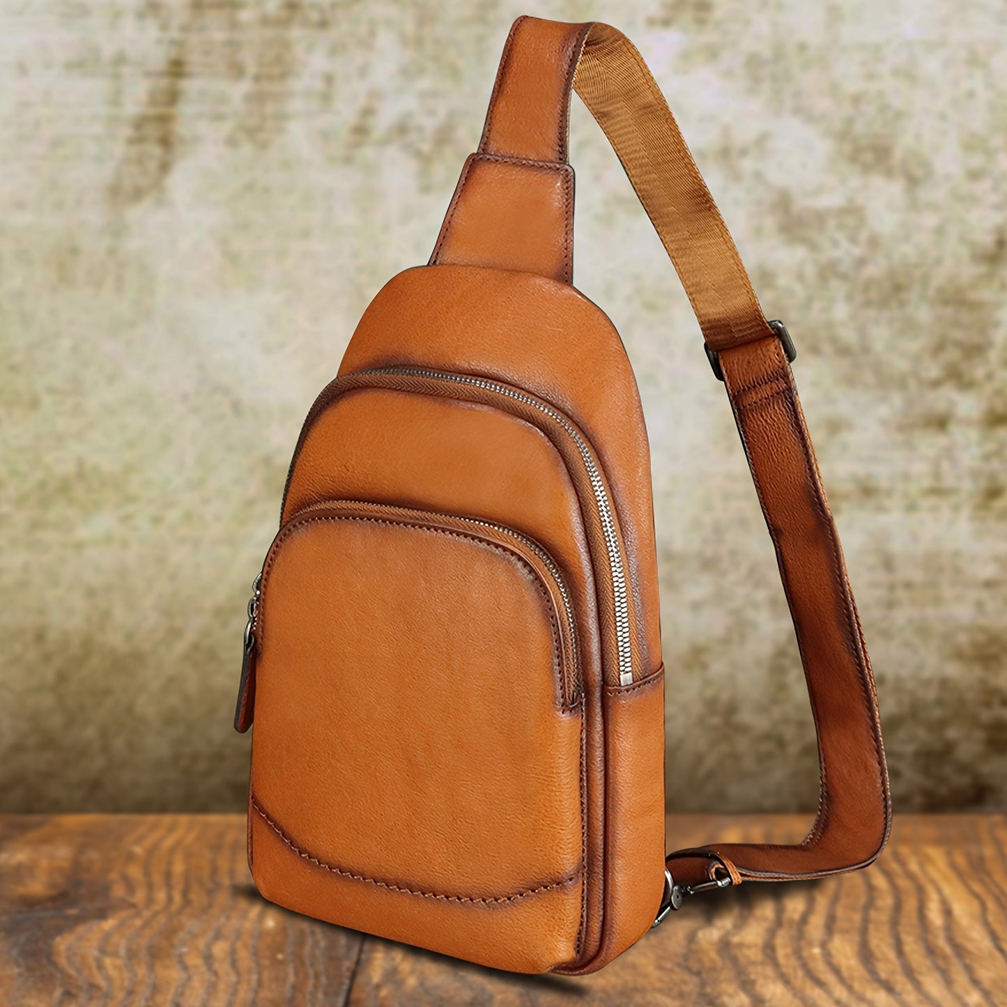Classic Unisex Leather Sling Bags - Mini Messenger