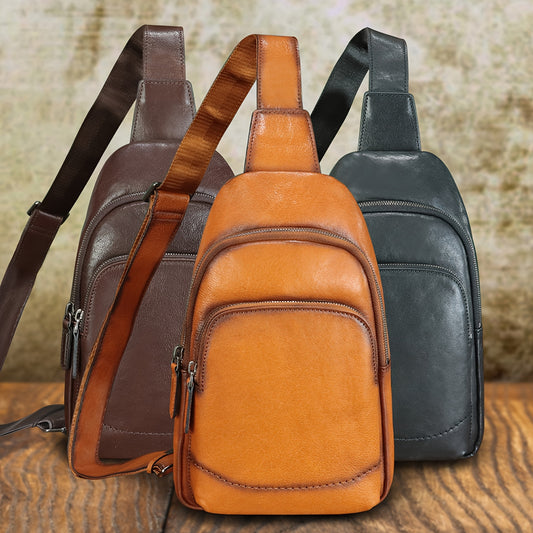 Classic Unisex Leather Sling Bags - Mini Messenger