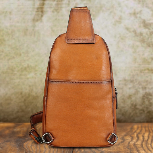 Classic Unisex Leather Sling Bags - Mini Messenger