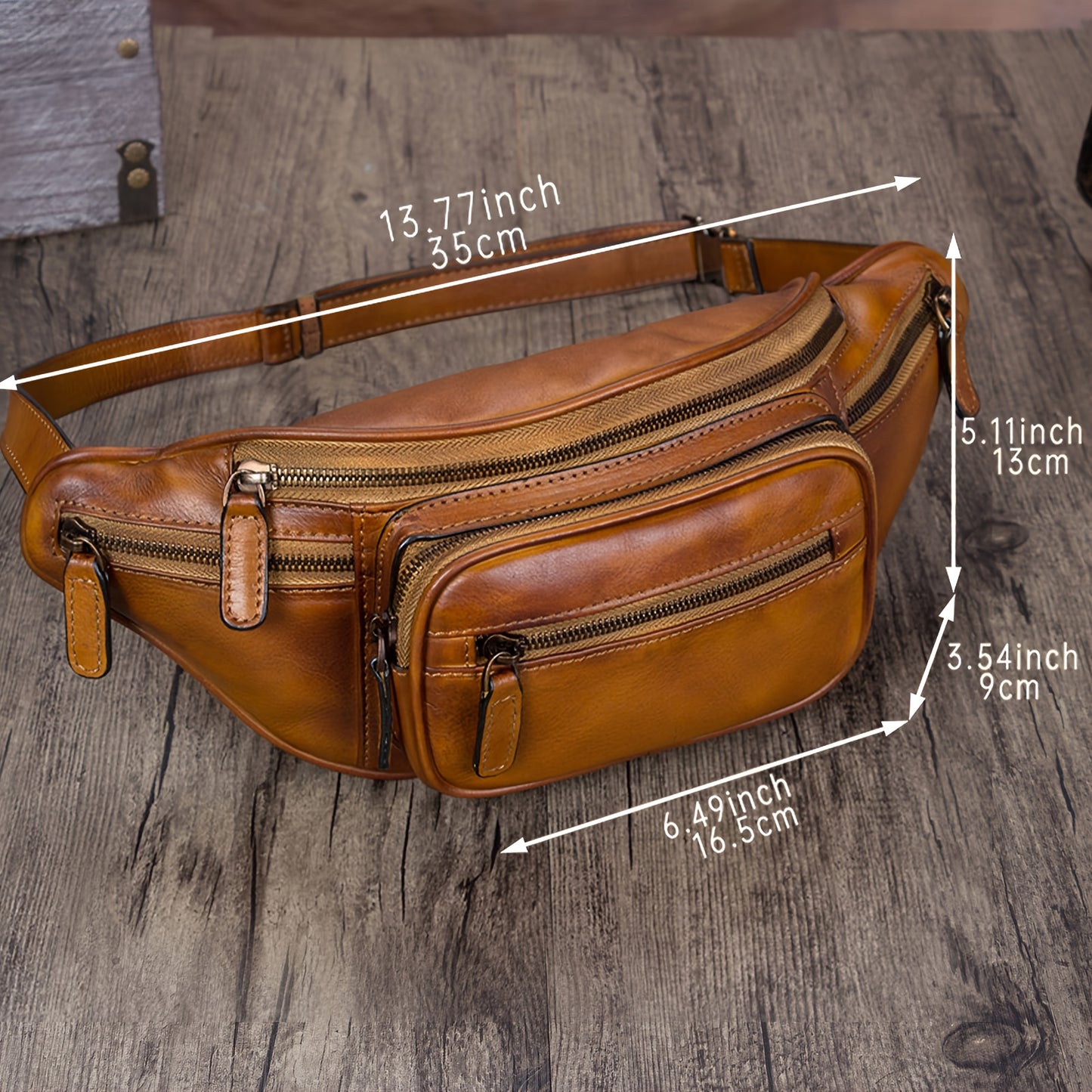 Vintage Leather Waist Bag For Mens And Women
