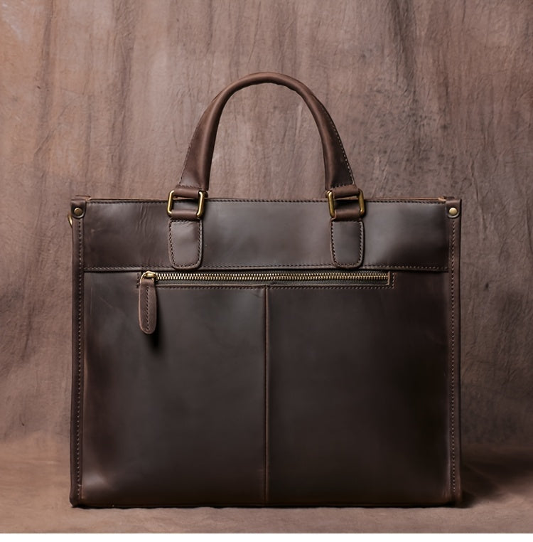 Vintage Top Layer Mens Leather Office Bag