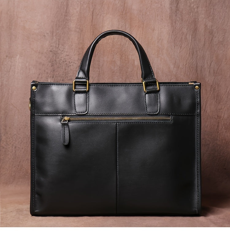 Vintage Top Layer Mens Leather Office Bag