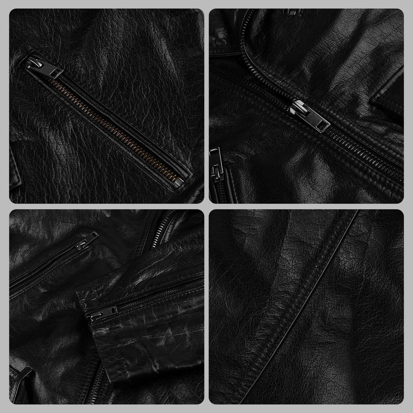 Distressed Black Motorcycle Leather Jacket