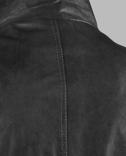 Black Real Leather Biker Jacket