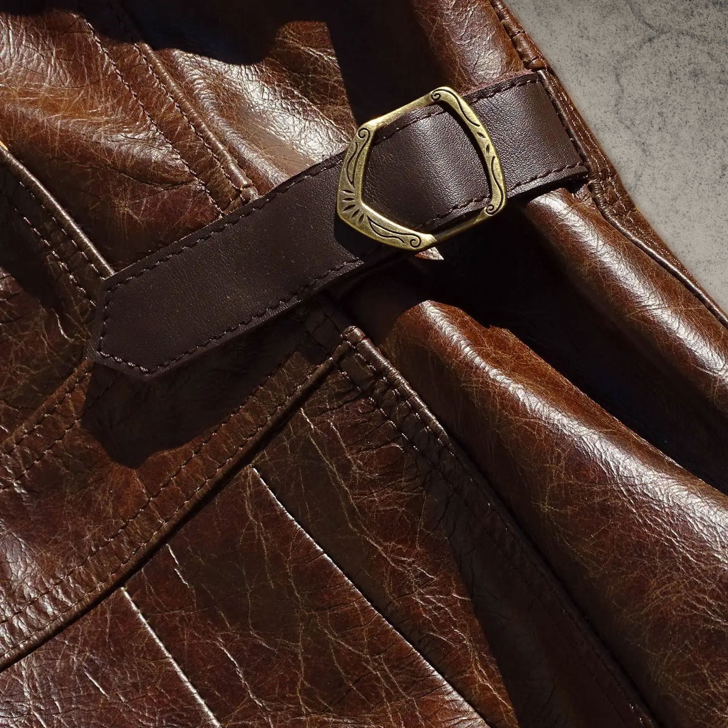 Brown Leather Aviator Jacket Mens