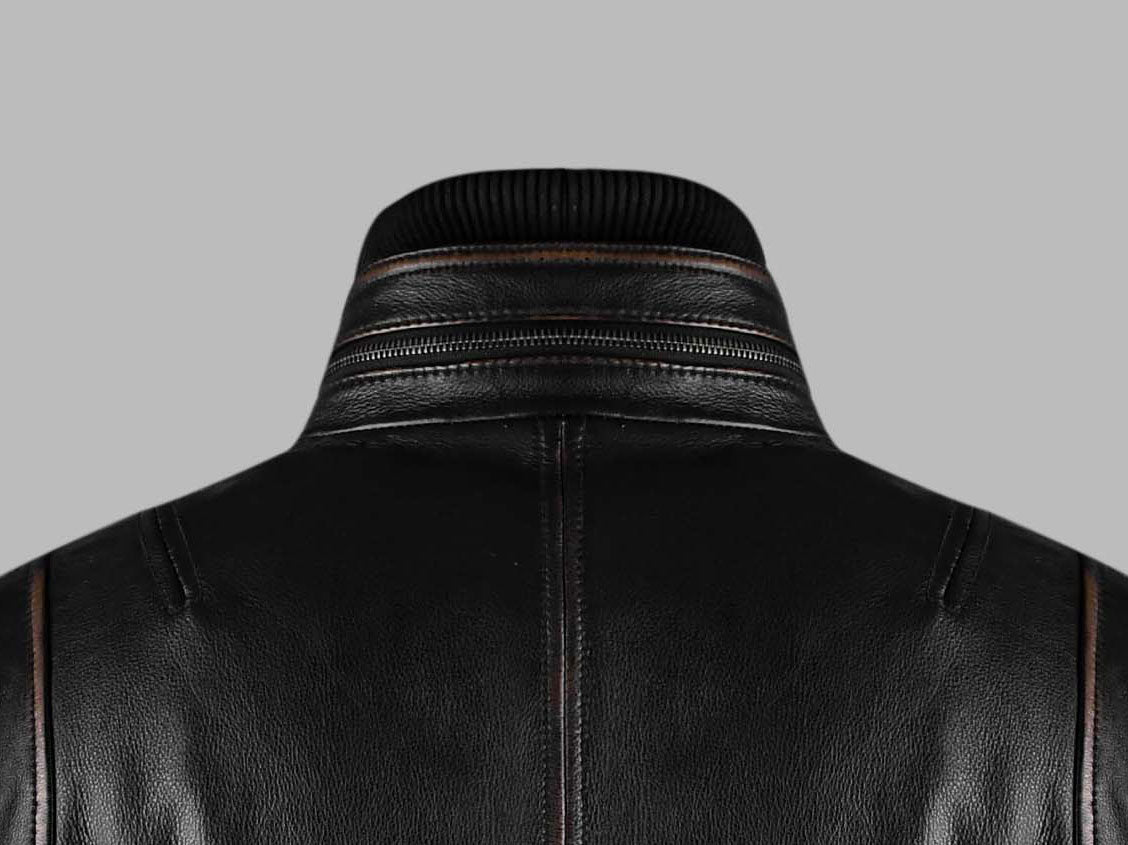 Retro Distressed Long Jacket for Men