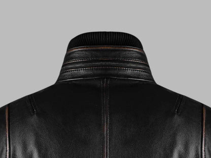 Retro Distressed Long Jacket for Men