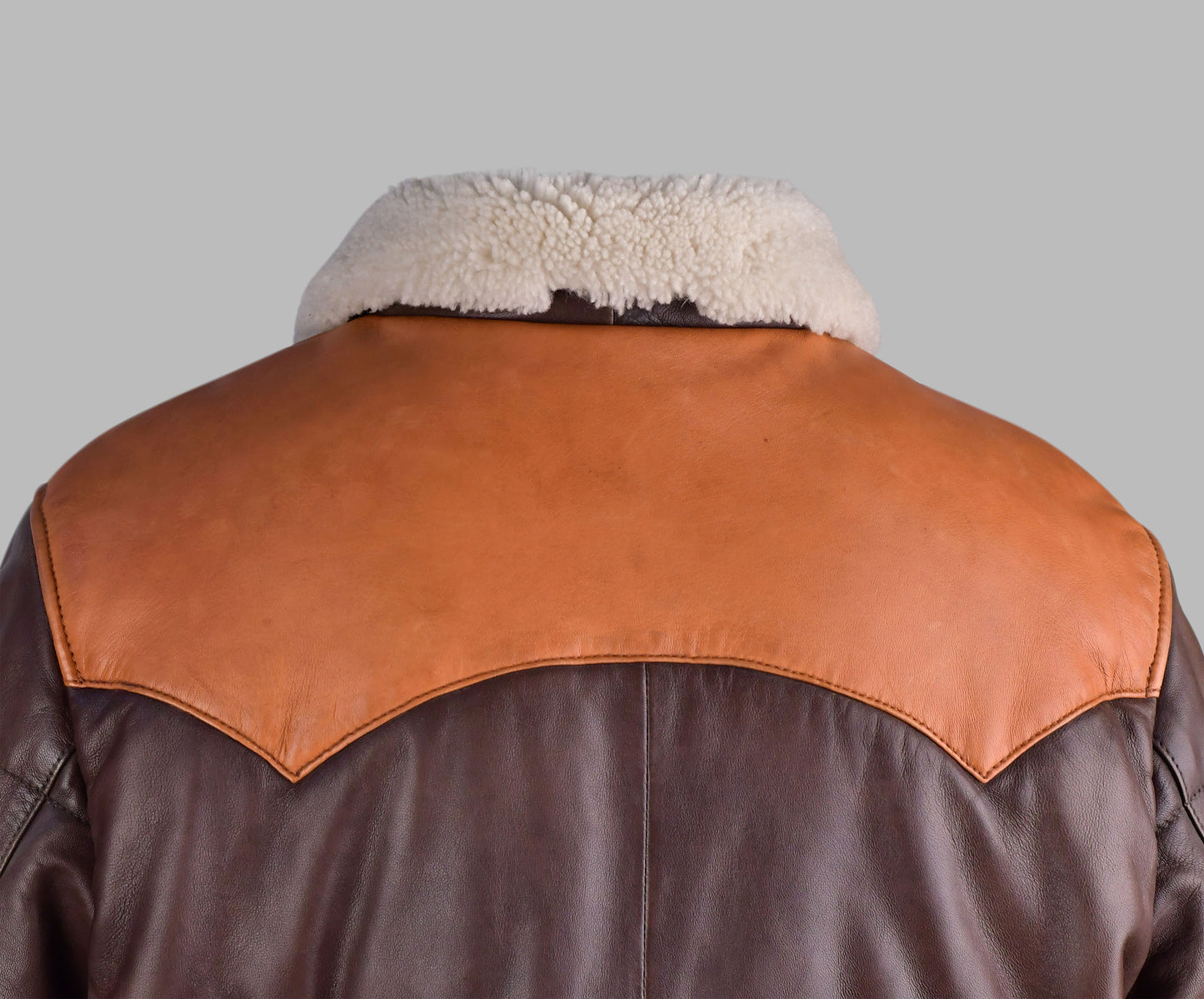 Aviator Leather Jacket Brown For Men