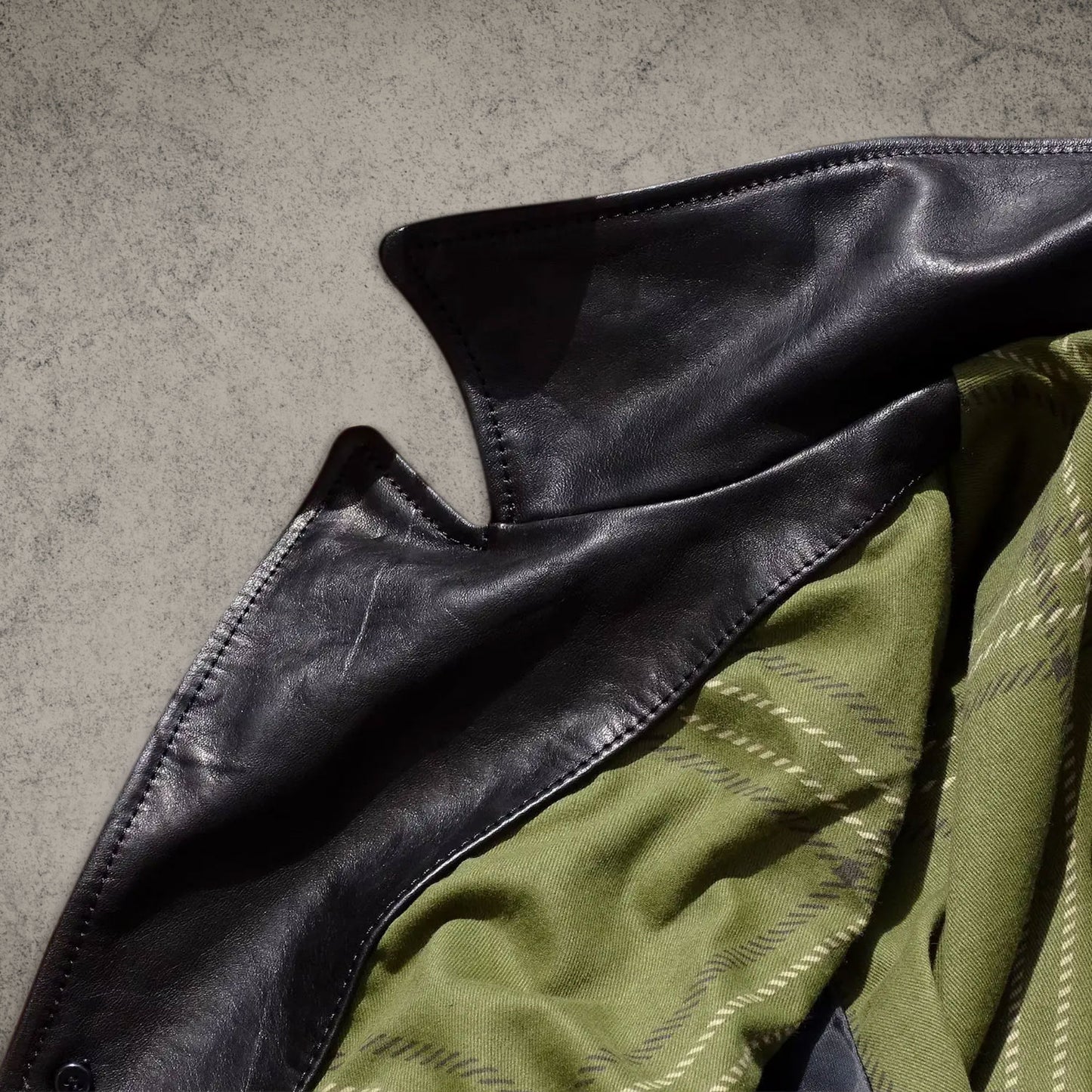 Black Leather Moto Jacket With Belt